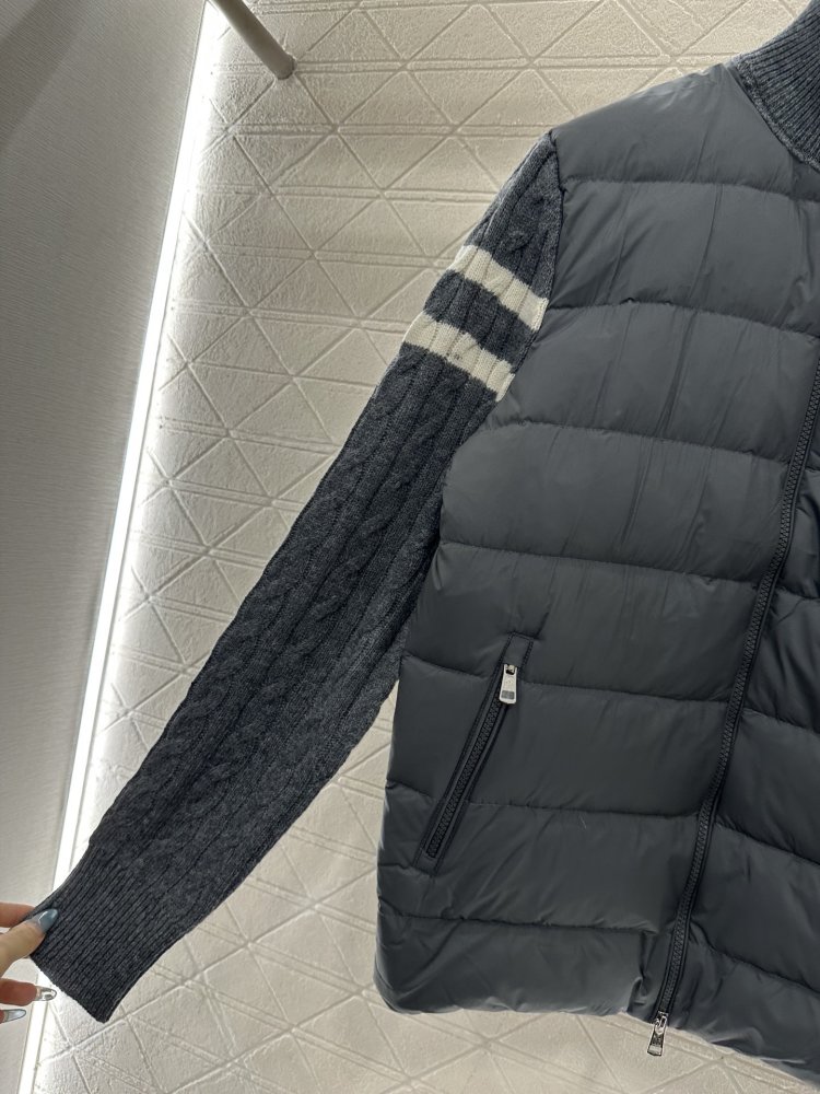 Пуховик на молнии с воротником стойкой фото 8