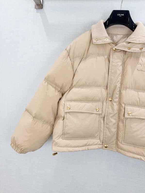 Пуховик с ребристым воротником фото 4