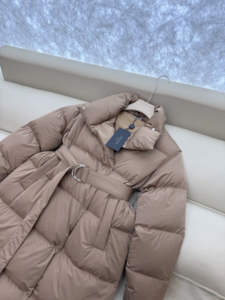 Пуховик с воротником стойкой и длинными рукавами фото 7