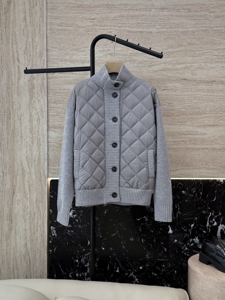 Down jacket female from кашемировыми sleeves