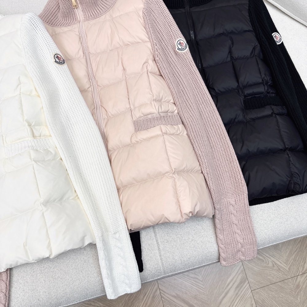 Пуховик женский с шерстяными рукавами фото 4