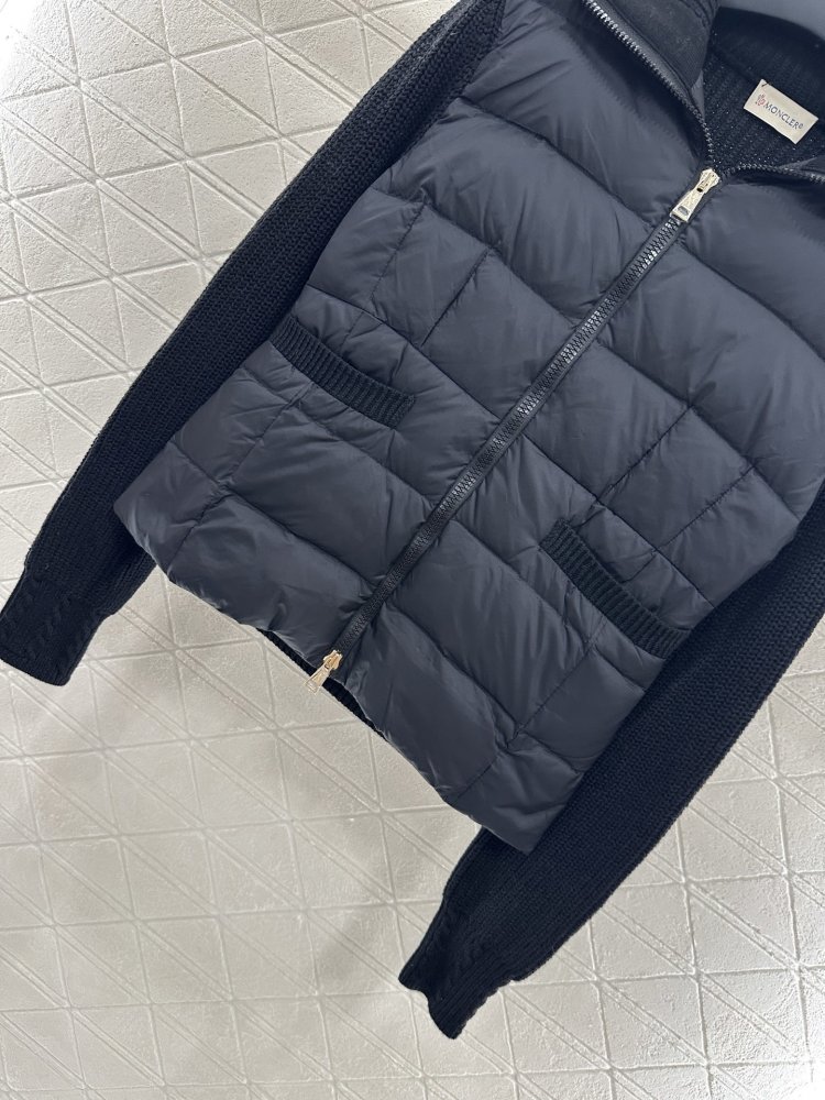 Пуховик женский с шерстяными рукавами фото 5