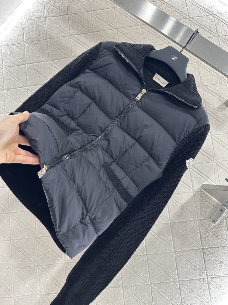 Пуховик женский с шерстяными рукавами фото 6