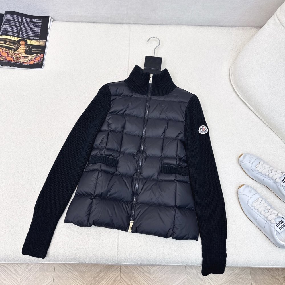 Пуховик женский с шерстяными рукавами фото 7