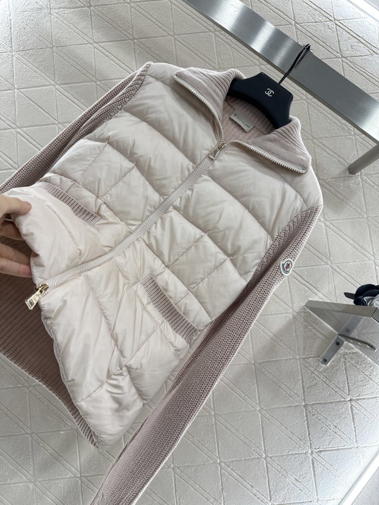 Пуховик женский с шерстяными рукавами фото 8