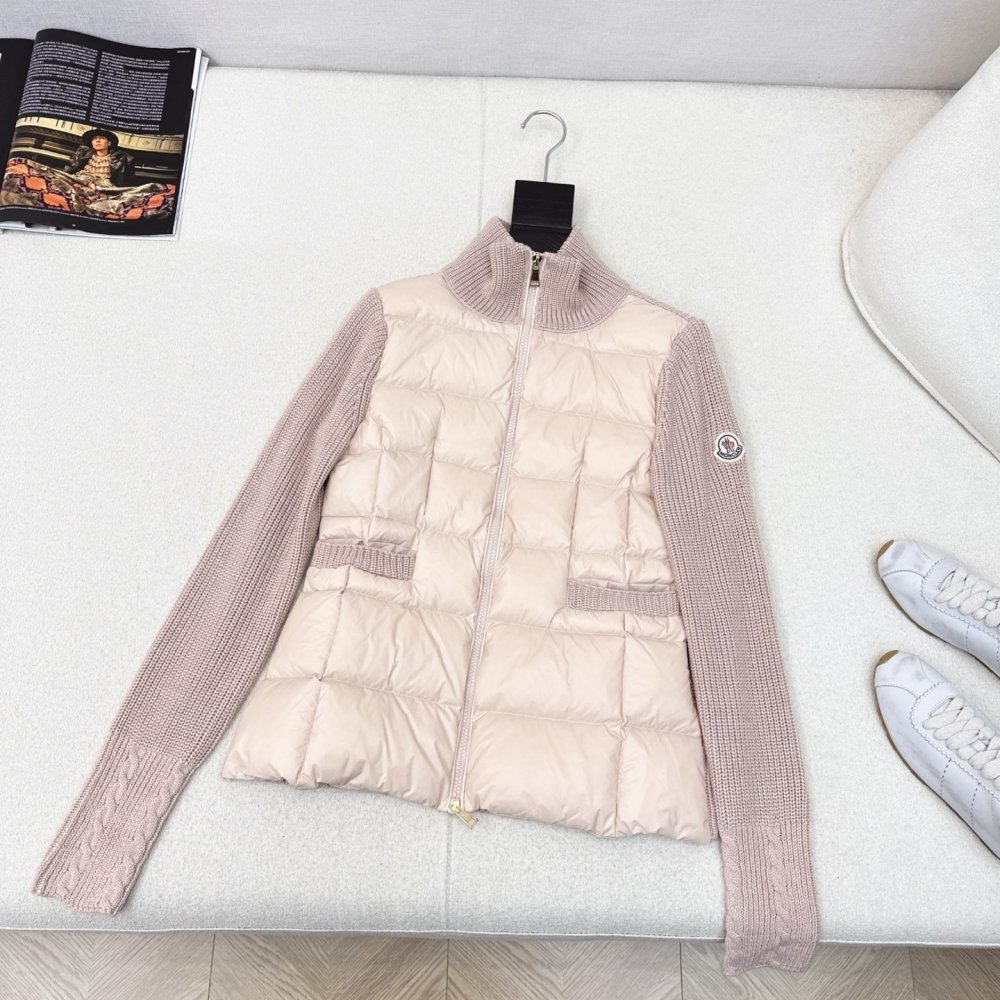 Пуховик женский с шерстяными рукавами фото 8