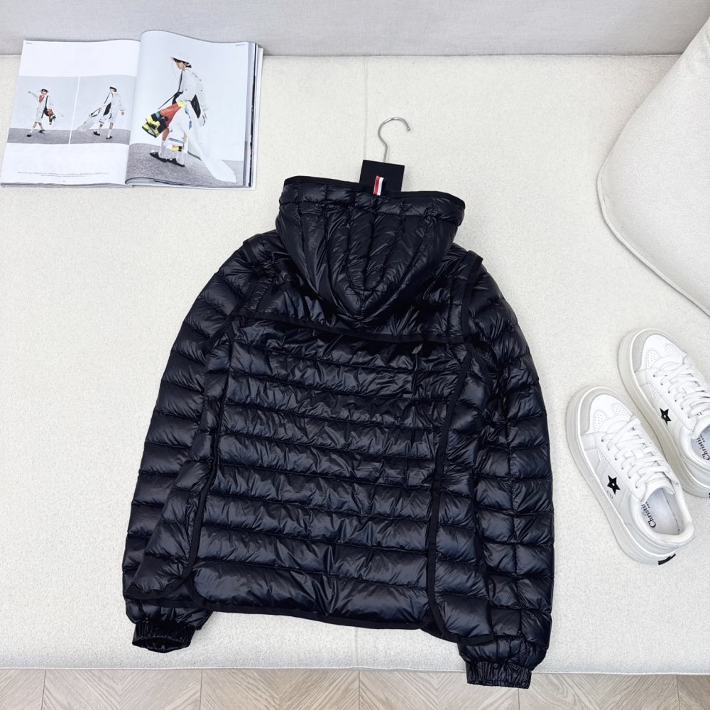 Down jacket female with removable sleeves фото 9