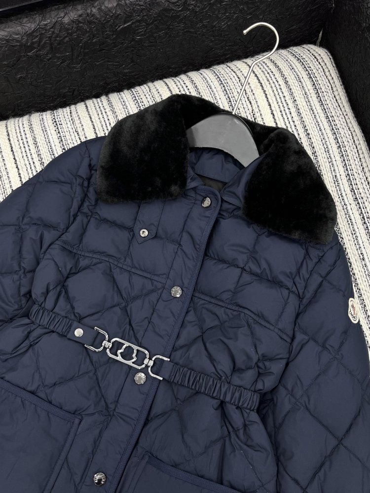 Пуховик жіночий зі съёмным хутряним коміром фото 2