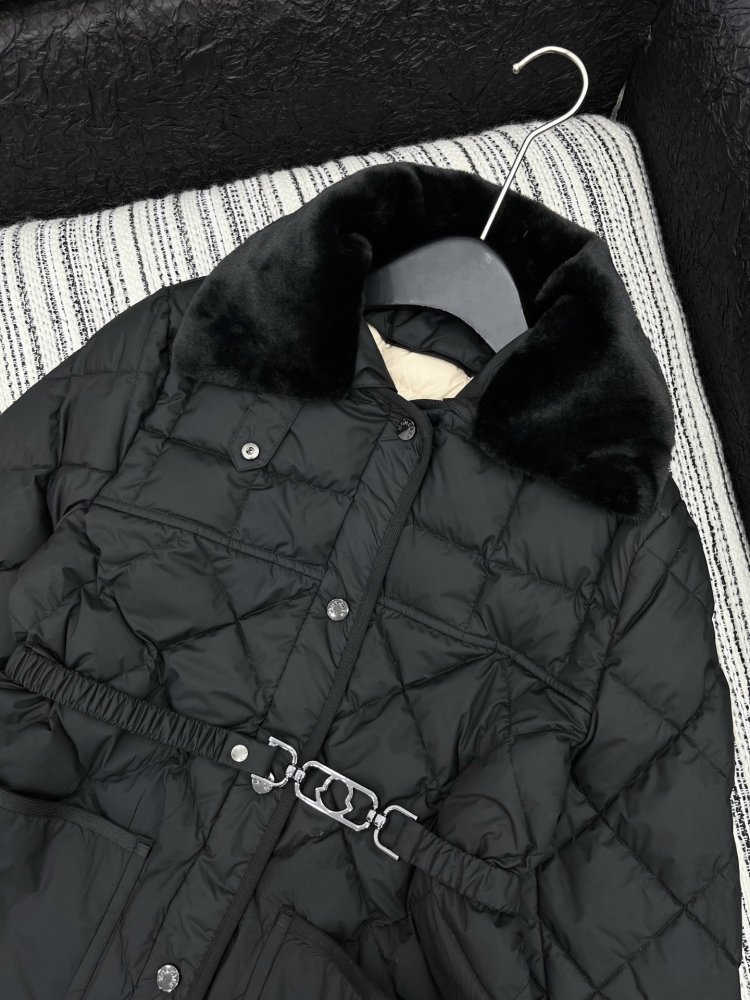 Пуховик жіночий зі съёмным хутряним коміром фото 2