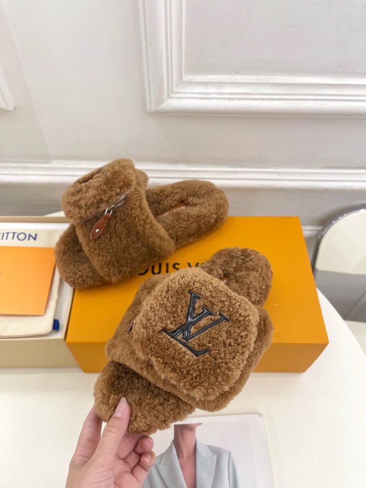 Пушистые меховые тапочки фото 3