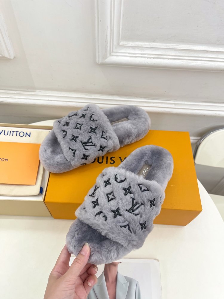 Пушистые меховые тапочки фото 3