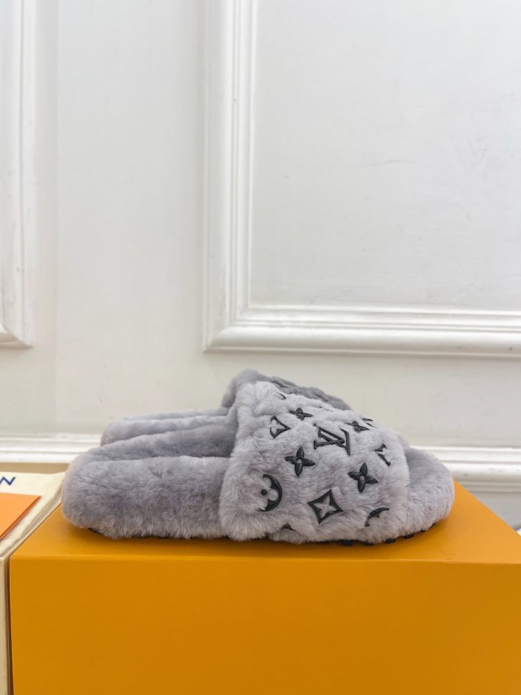 Пушистые меховые тапочки фото 4