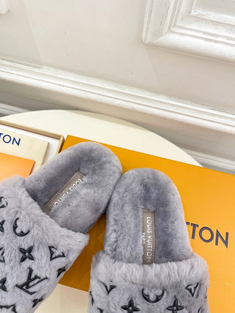 Пушистые меховые тапочки фото 6