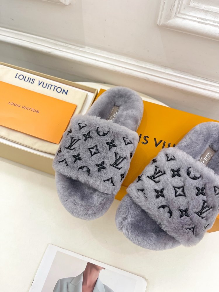 Пушистые меховые тапочки фото 7