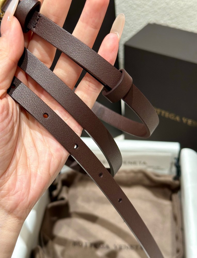 Ремінь Bottega Veneta Knot жіночий шкіряний 1.5 см фото 2