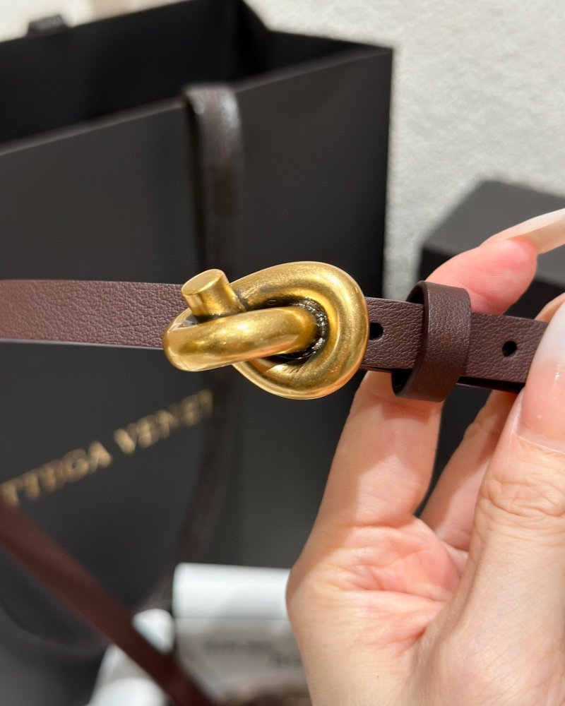 Ремінь Bottega Veneta Knot жіночий шкіряний 1.5 см фото 6