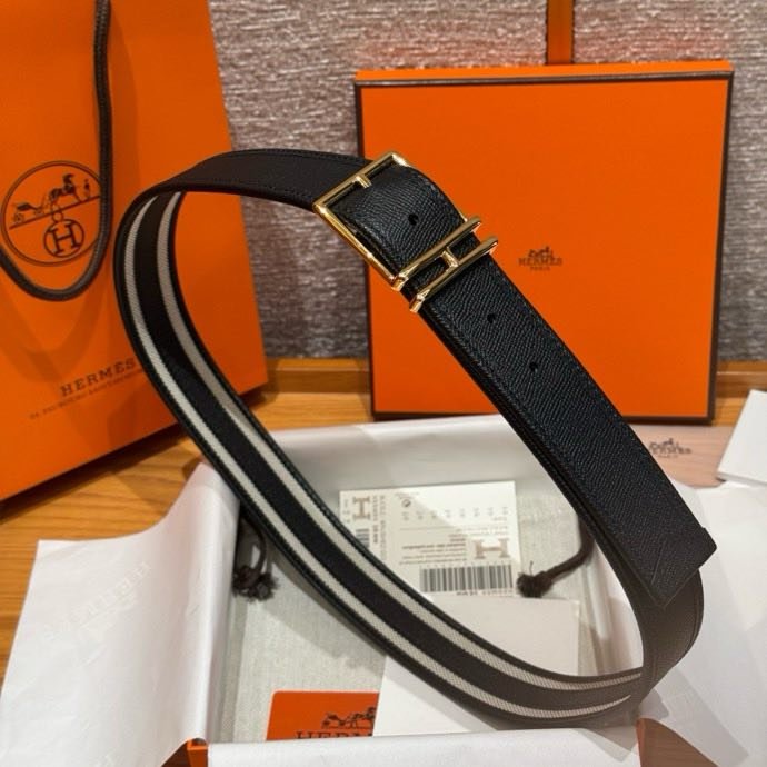 Ремень двусторонний из кожи Epsom 3.8 см фото 2