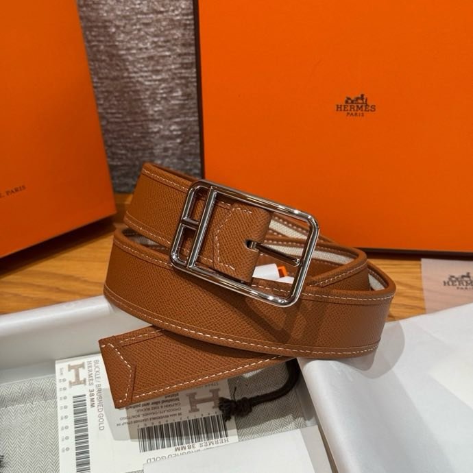 Ремень двусторонний из кожи Epsom 3.8 см фото 2