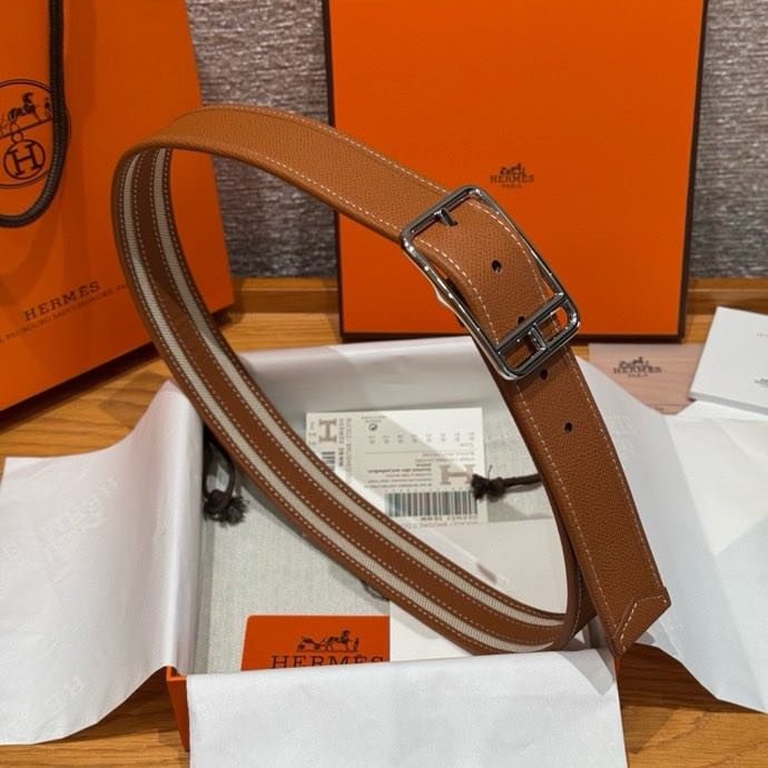 Ремень двусторонний из кожи Epsom 3.8 см фото 3