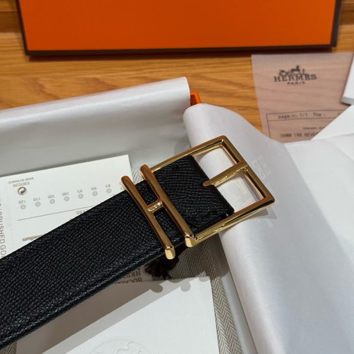 Ремень двусторонний из кожи Epsom 3.8 см фото 6