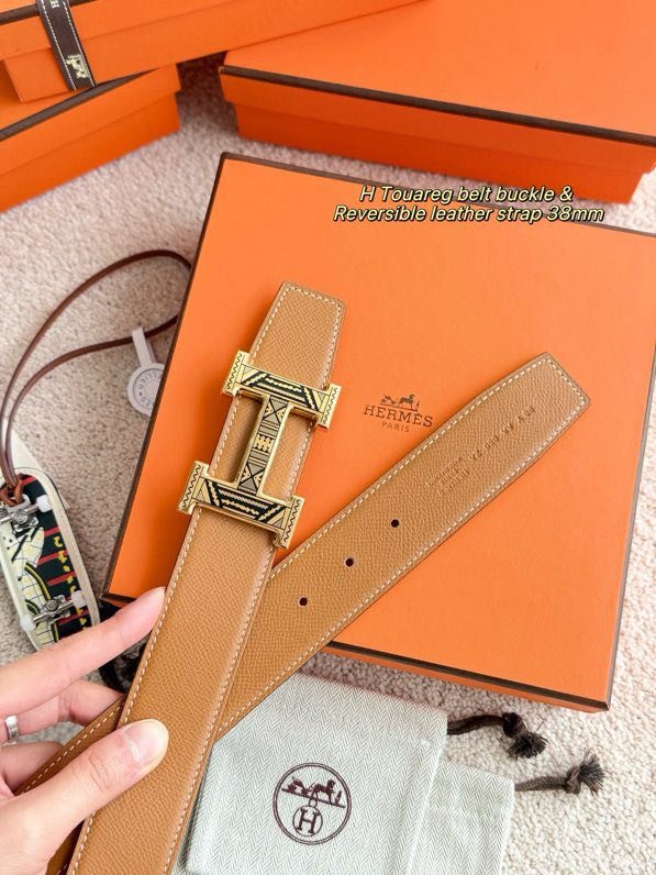 Ремінь двосторонній з шкіри Epsom 3.8 см фото 6