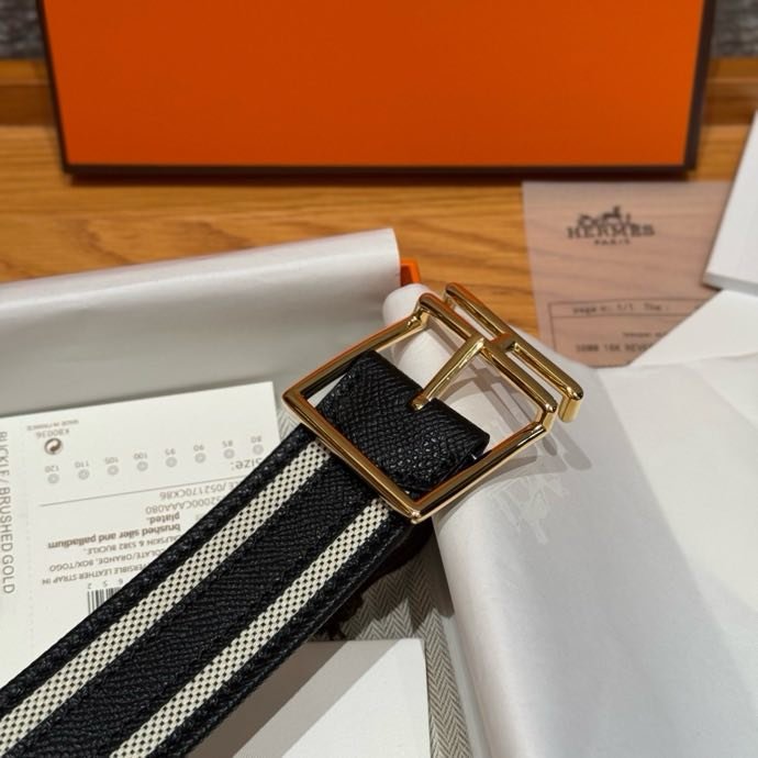 Ремень двусторонний из кожи Epsom 3.8 см фото 7