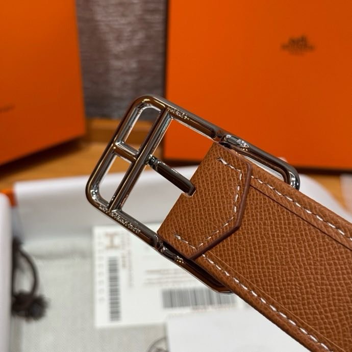 Ремень двусторонний из кожи Epsom 3.8 см фото 7