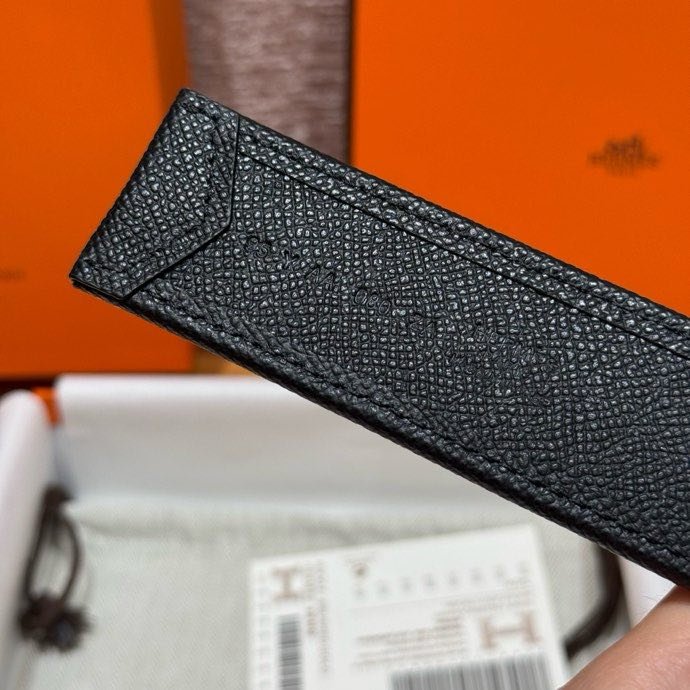 Ремінь двосторонній з шкіри Epsom 3.8 см фото 7