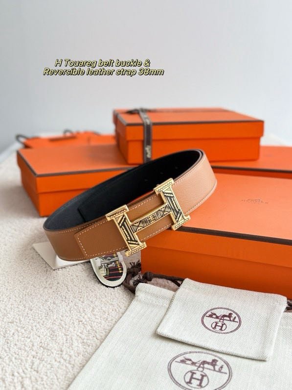 Ремінь двосторонній з шкіри Epsom 3.8 см фото 8