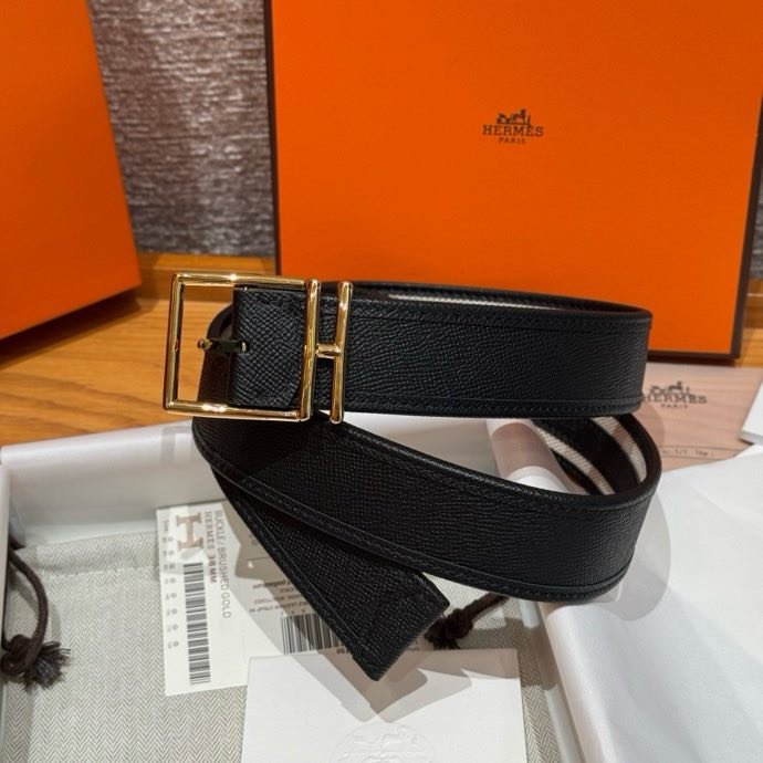 Ремень двусторонний из кожи Epsom 3.8 см фото 9