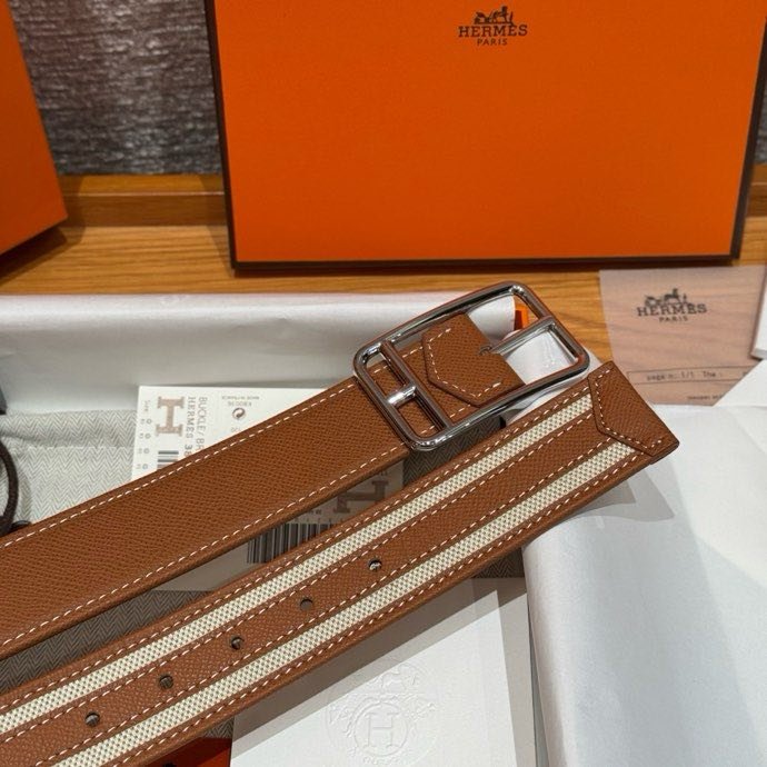 Ремень двусторонний из кожи Epsom 3.8 см фото 9