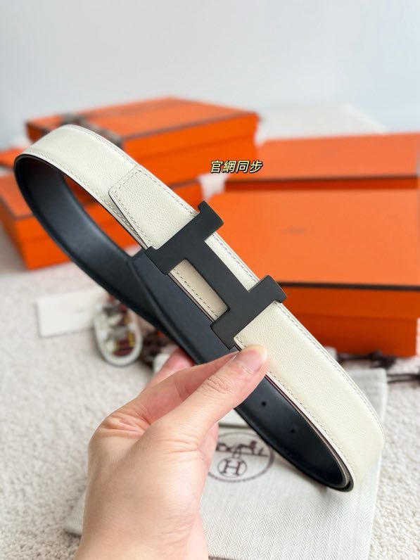 Ремень двусторонний из кожи Togo 3.2 см