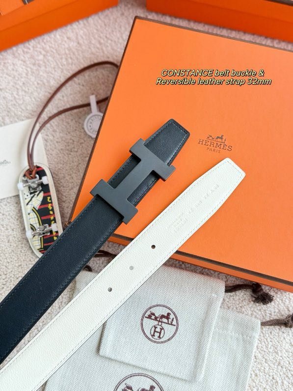 Ремень двусторонний из кожи Togo 3.2 см фото 3