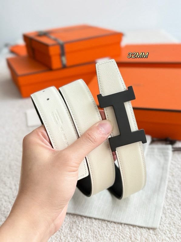 Ремень двусторонний из кожи Togo 3.2 см фото 4