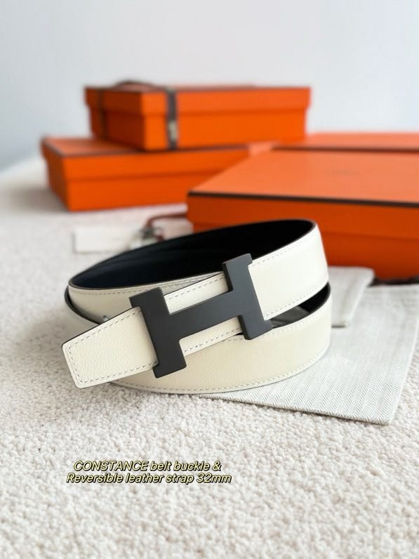 Ремень двусторонний из кожи Togo 3.2 см фото 6