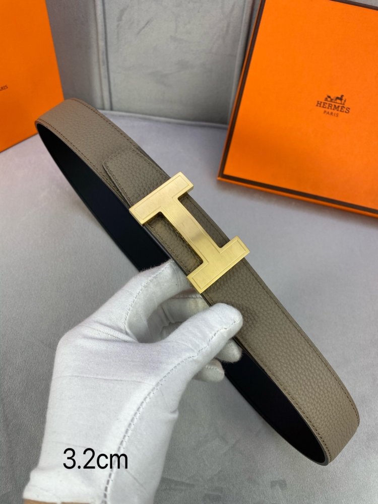 Belt bilateral leather 3.2 cm