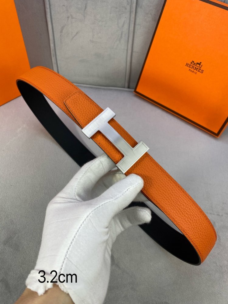 Belt bilateral leather 3.2 cm