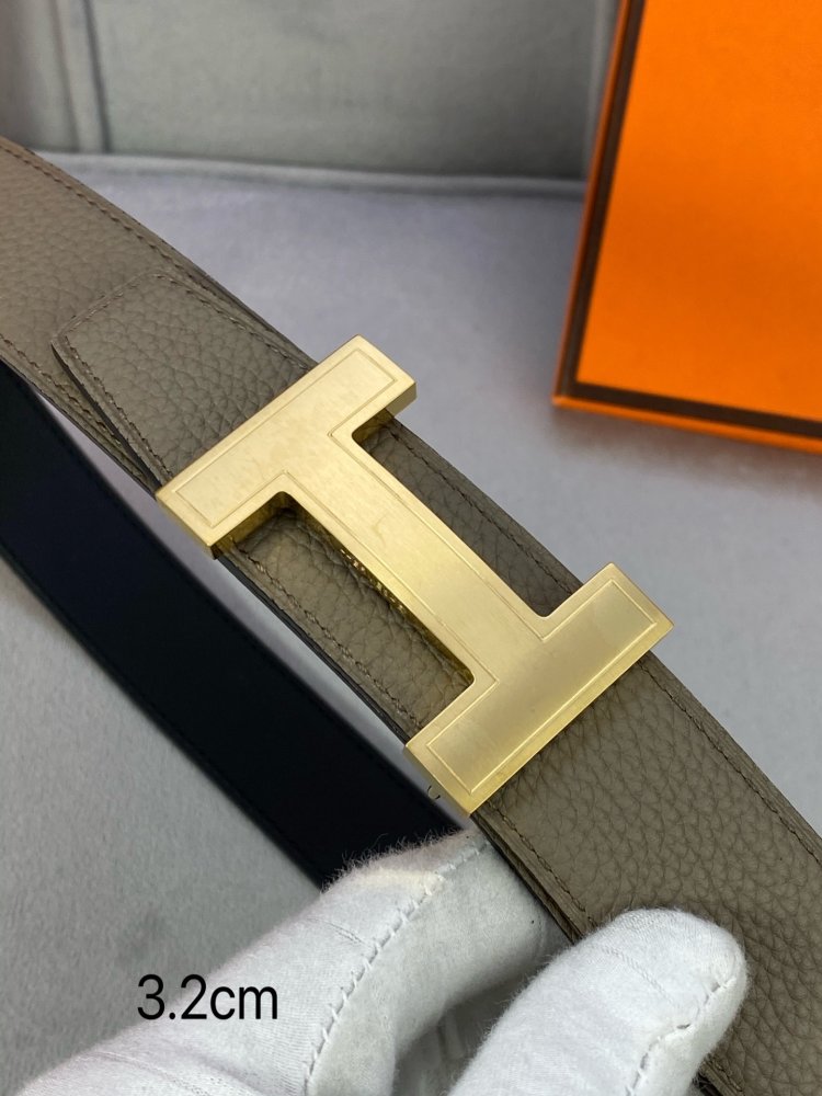 Belt bilateral leather 3.2 cm фото 2