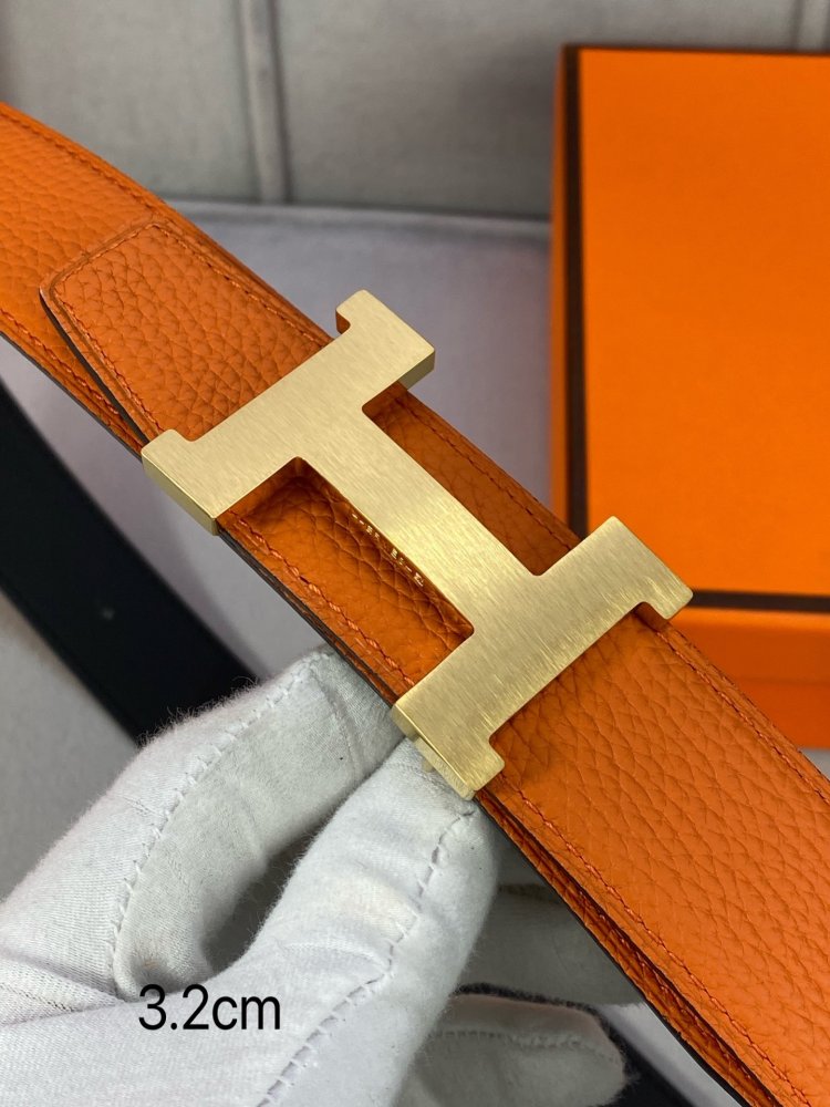 Ремень двусторонний кожаный 3.2 см фото 2