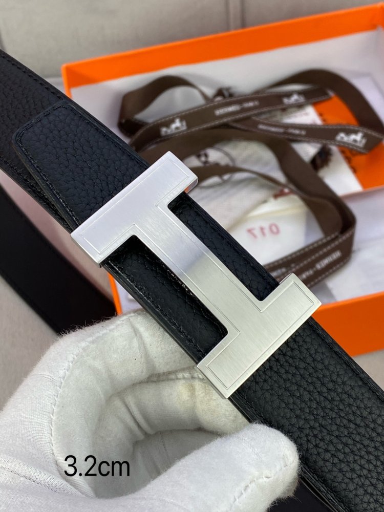 Ремень двусторонний кожаный 3.2 см фото 2