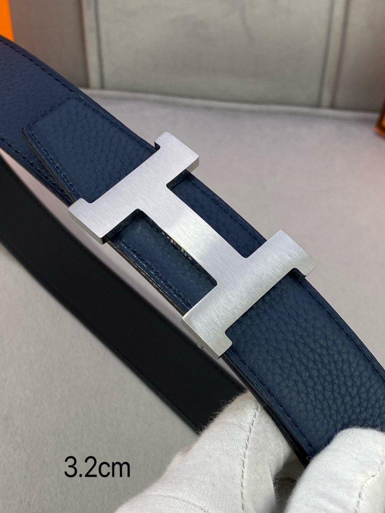 Ремень двусторонний кожаный 3.2 см фото 2