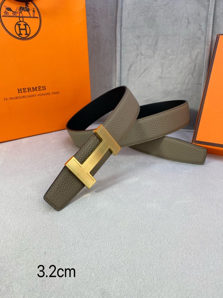 Belt bilateral leather 3.2 cm фото 4