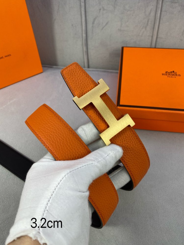 Ремень двусторонний кожаный 3.2 см фото 4