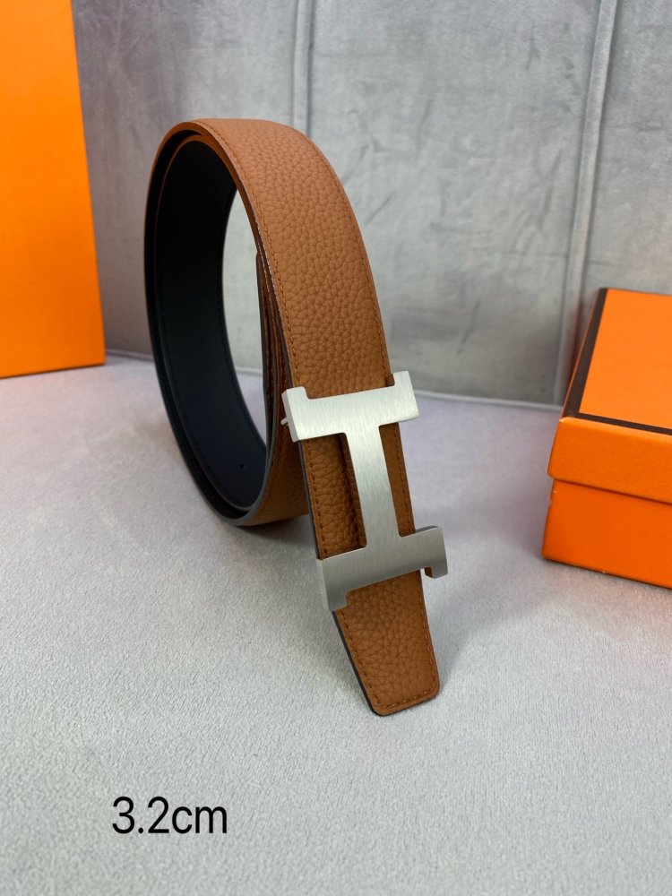 Ремень двусторонний кожаный 3.2 см фото 4