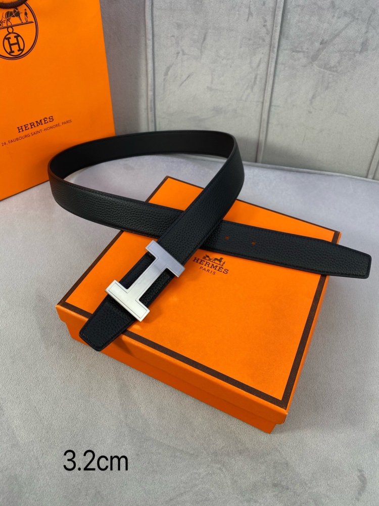 Ремень двусторонний кожаный 3.2 см фото 4