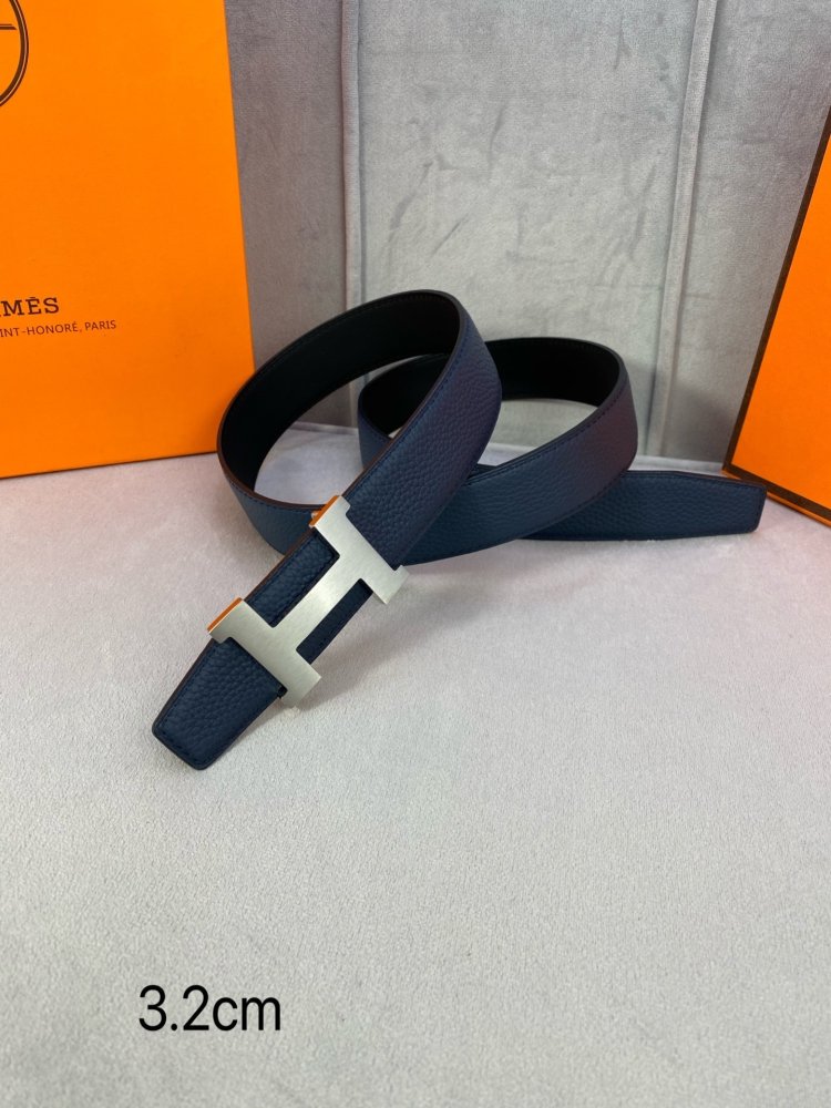 Ремень двусторонний кожаный 3.2 см фото 4