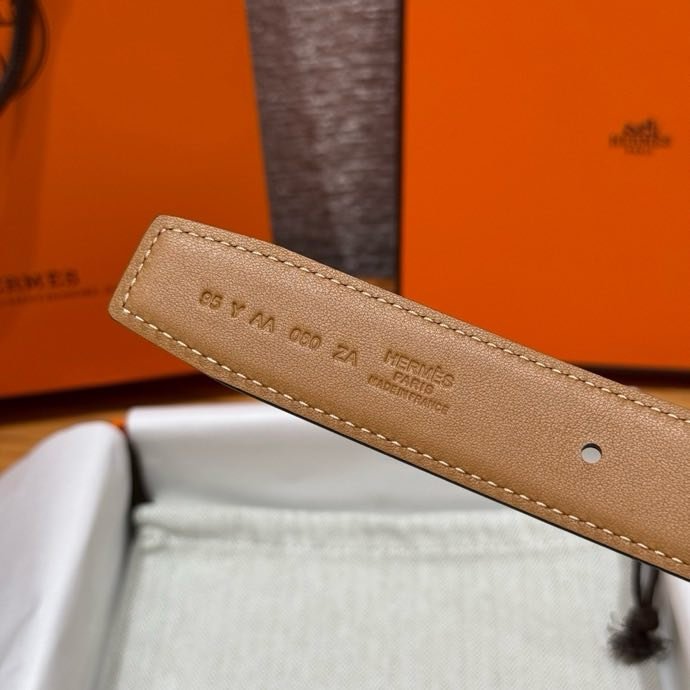 Ремень двусторонний кожаный 3.2 см фото 4