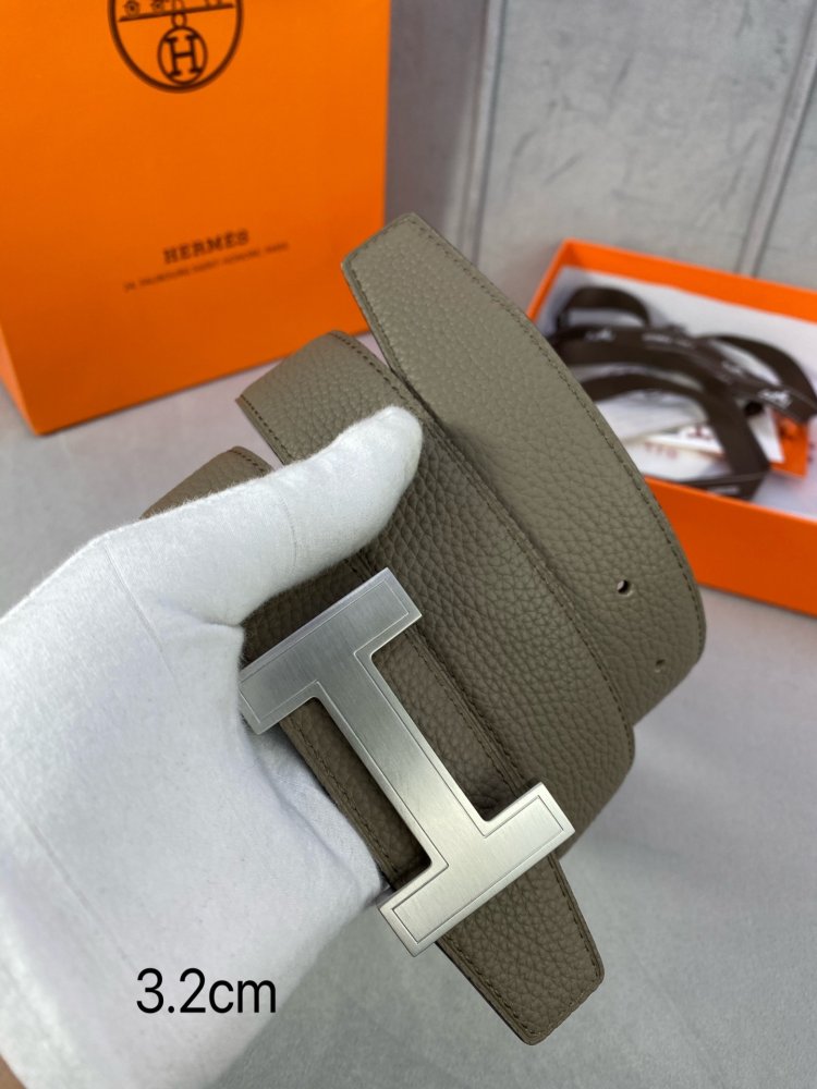 Belt bilateral leather 3.2 cm фото 5