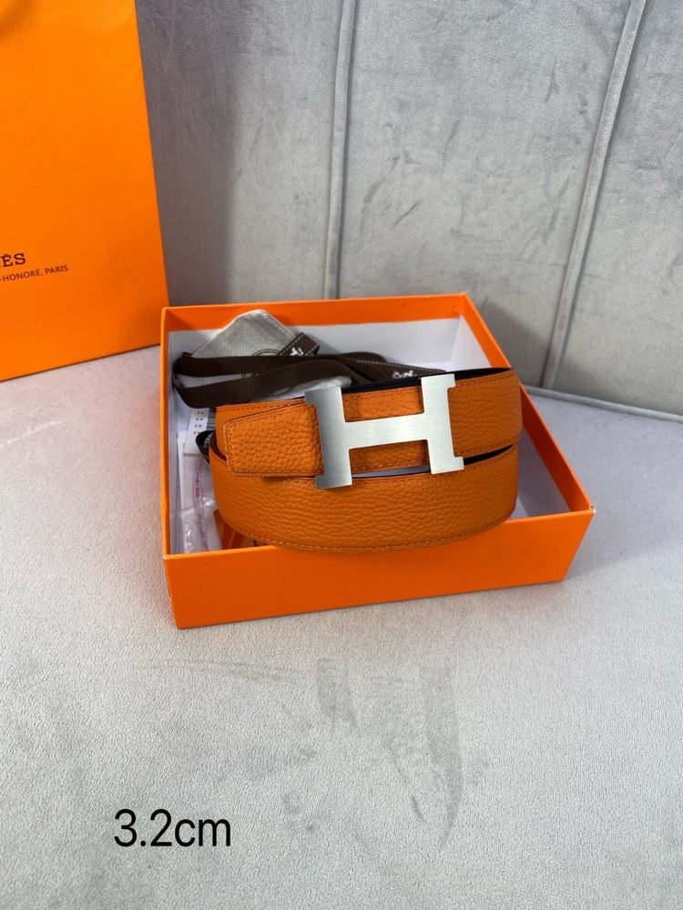 Ремень двусторонний кожаный 3.2 см фото 5