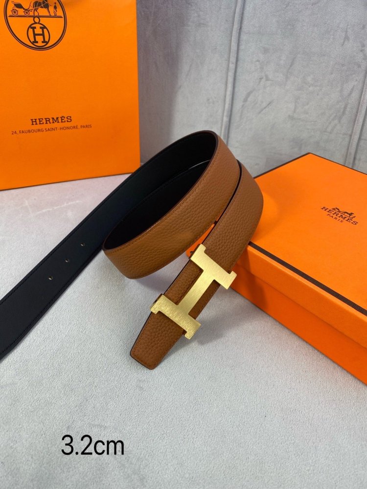 Ремень двусторонний кожаный 3.2 см фото 5